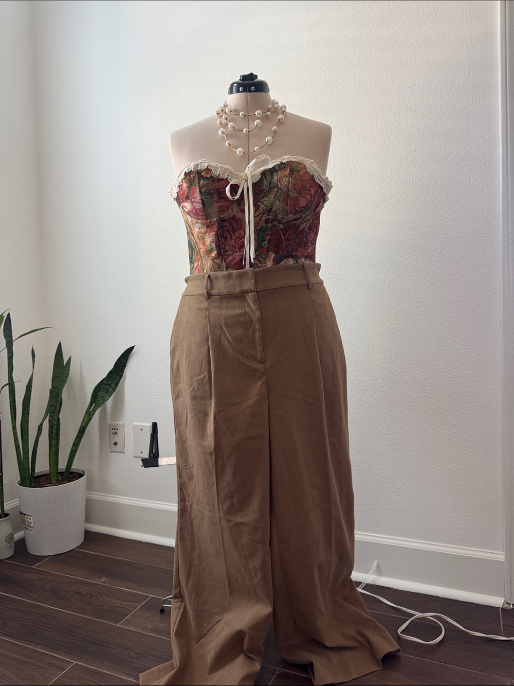 Floral Corset Bustier Top in Multicolor
